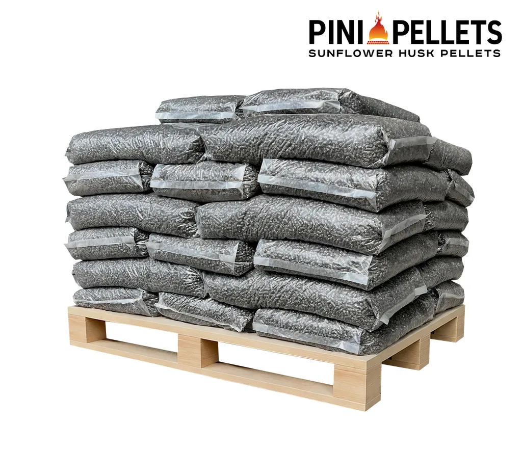 PINI Sonnenblumenschalen-Pellets 6 mm – Heizpellets, 480 kg pro Palette – Bild 2