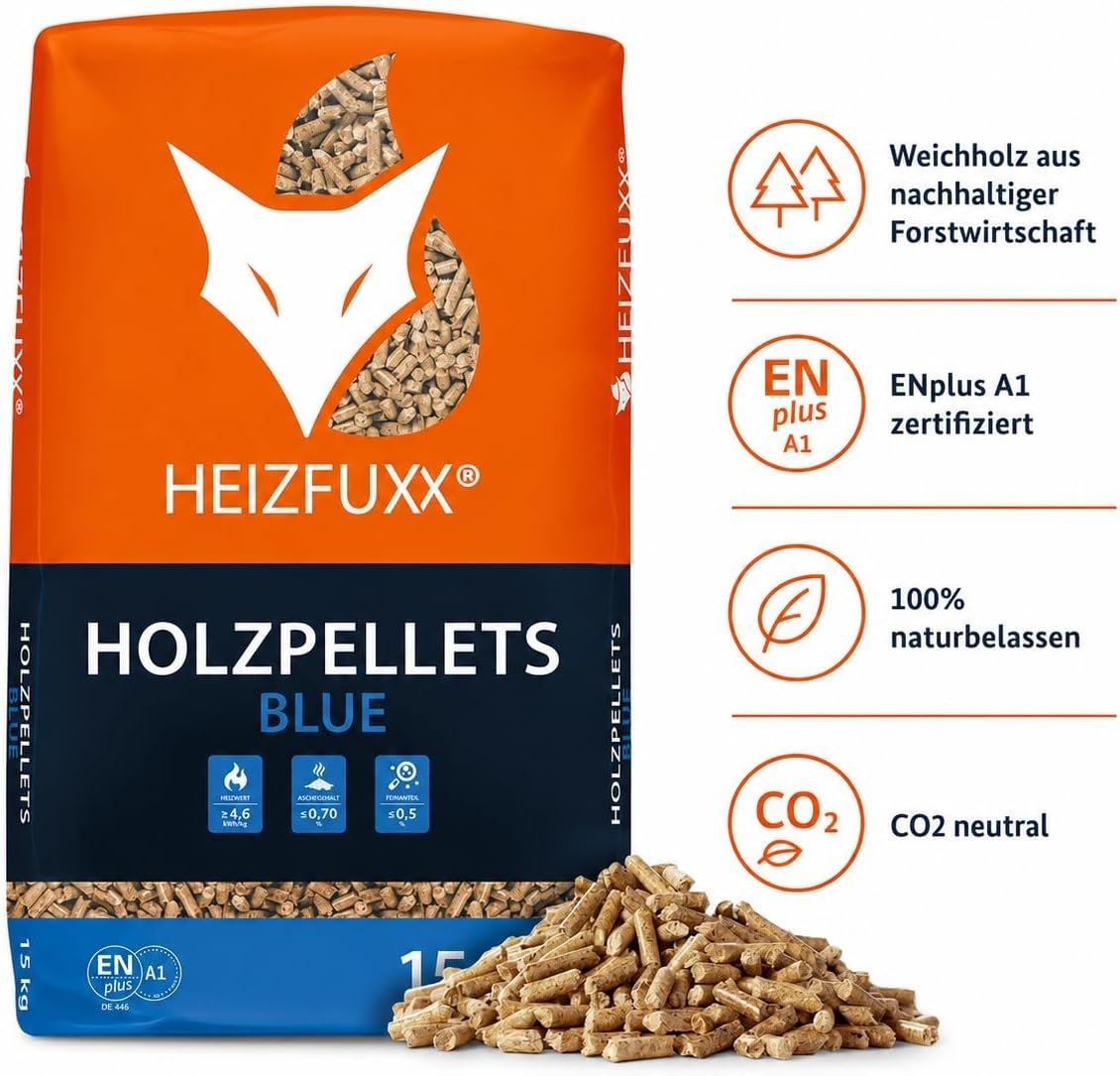 1 Palette – Holzpellets Blue ENplus A1/ 15kg x 65 Sack 975kg – Bild 4